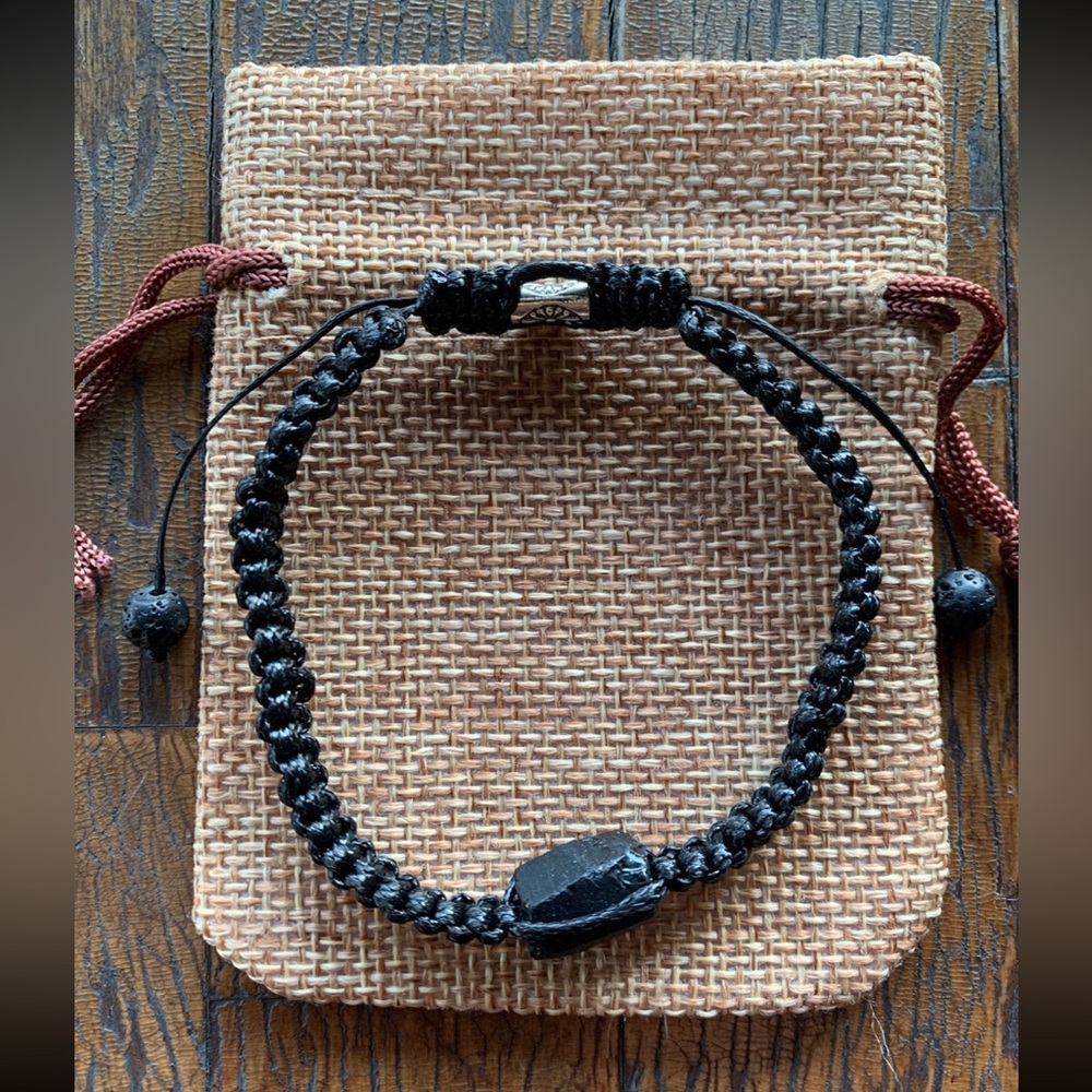 Black Tourmaline Adjustable Bracelet Black Tourmaline Bracelet